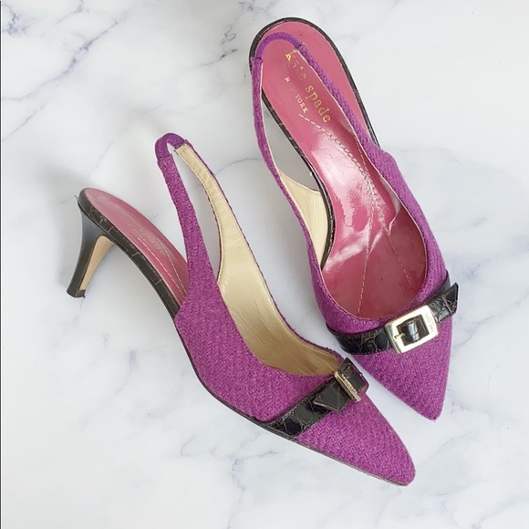 magenta kitten heels